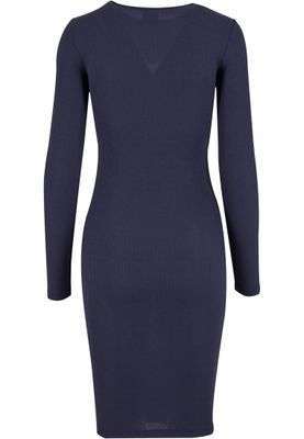 Ribbad klänning för dam – navy