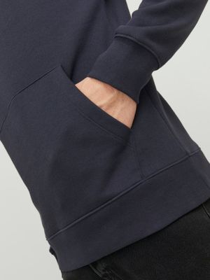 Navy JJ logo hoodie men