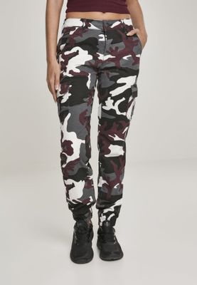 Camo byxa med hög midja och benficka dam