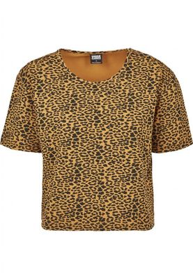 Leopard patterned short t-shirt ladies