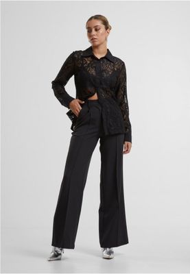 Mesh blouse with long sleeves