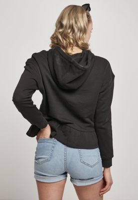 Hoody with ruffles in organic cotton