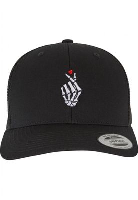 Bones Hand Heart Retro Trucker