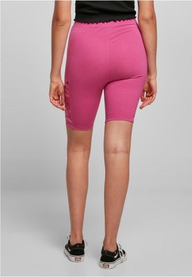 Short cycling pants with lace and high waist