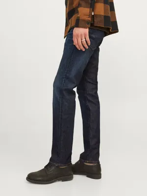 Slim fit jeans herr mörkblå - GLENN