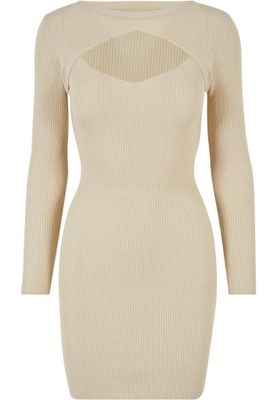 Ribbed dress with long sleeves