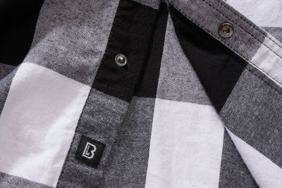 Sleeveless flannel shirt white/black
