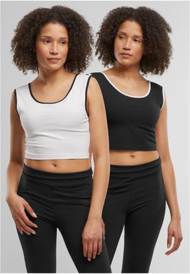 Elegant Kontrasterande Cropped Topp