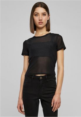 Mesh top in a short style for women.