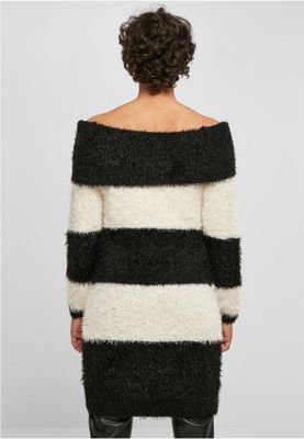 Ladies Off Shoulder Feather Dress
