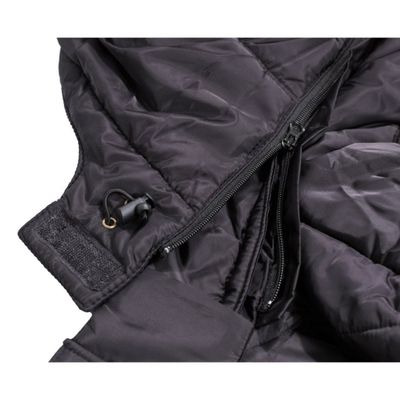 Lined vest with detachable hood