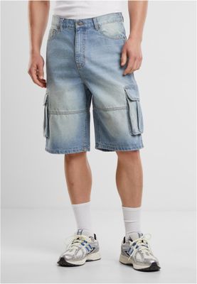 Cargojeansshorts med lastfickor och hög komfort