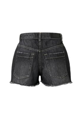 Shorts för dam med slitna partier – black washed (variant)
