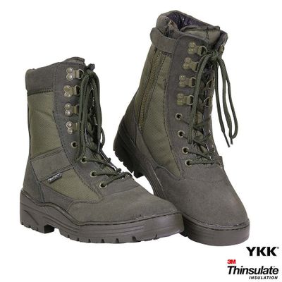 Combat boots YKK zipper