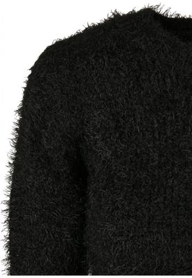 Ladies Cropped Feather Sweater