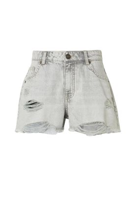 Shorts för dam med – light silver grey wash…