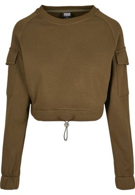 Short sweatshirt with arm pockets ladies