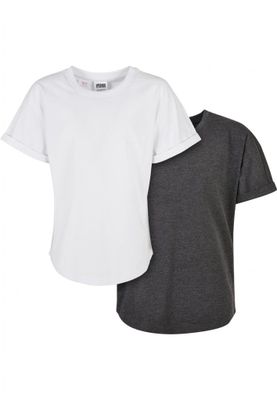 Boys Long Shaped Turnup Tee 2-Pack