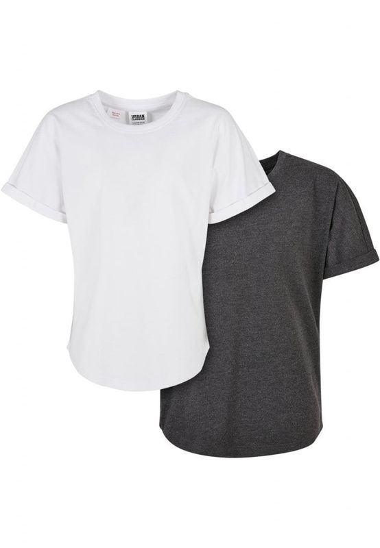 Boys Long Shaped Turnup Tee 2-Pack