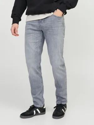 Grå tapered fit jeans herr - MIKE