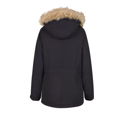 Women Nila Winterparka med fuskpälshuva - svart