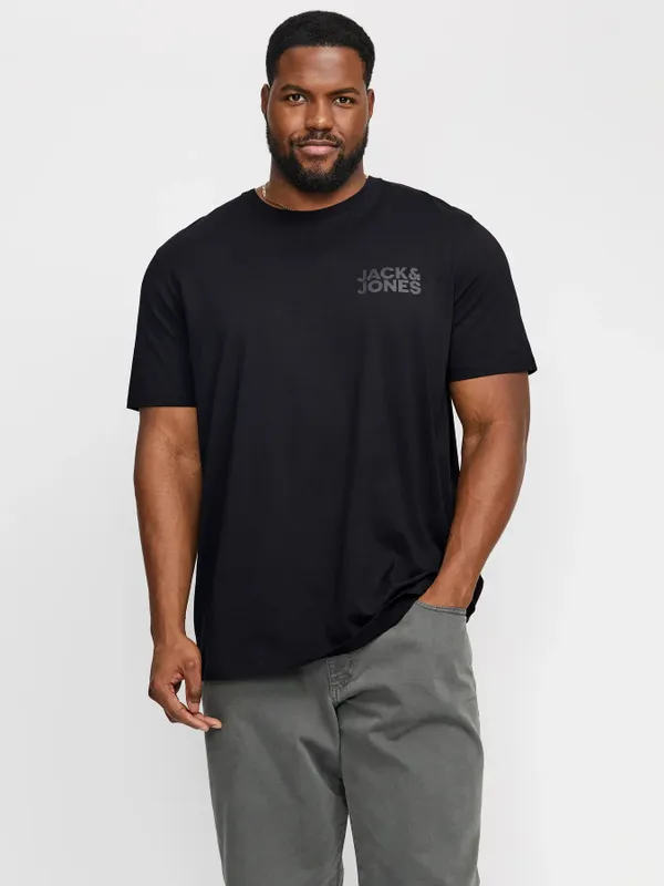 JACK & JONES Svart T-shirt Plus Size – Herr