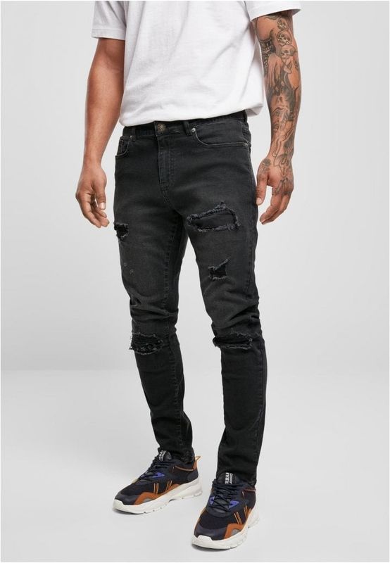Heavy Destroyed Slim Fit Jeans