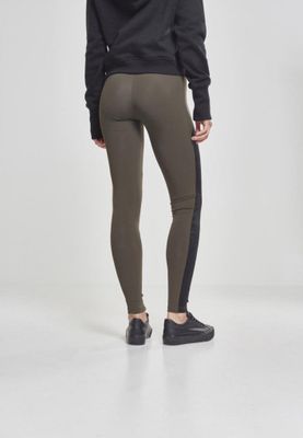 Oliv leggings med camo stripes