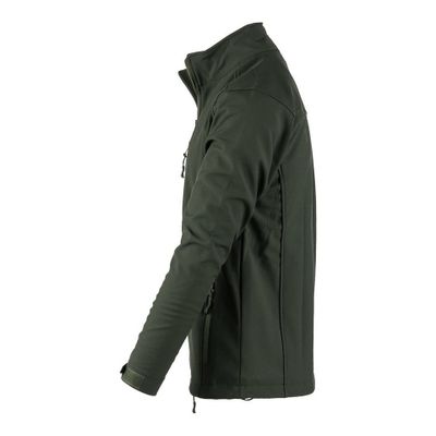 Green softshell jacket for men