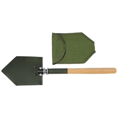 Foldable shovel wood handle luxury 2-part