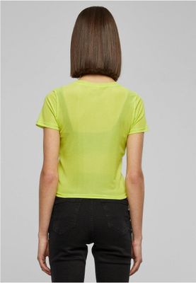 Mesh top in a short style for women.