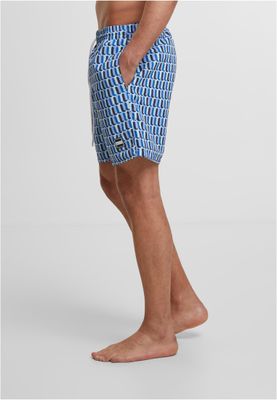 Pattern Swim Shorts – Blå Retrodesign