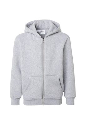 Huvtröja för barn med fluffy – ljusgrå melange