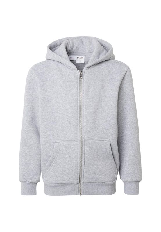 Huvtröja för barn med fluffy – ljusgrå melange