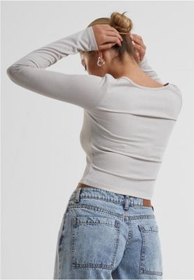Ladies Glitter Square Neck Longsleeve