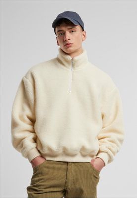 Teddy jacket with half zip for men