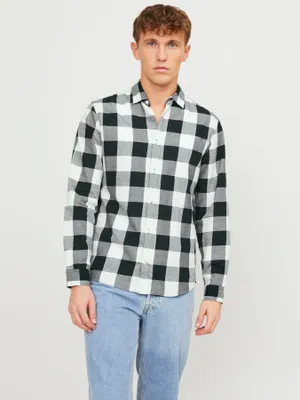 Tunn flanellskjorta slim fit herr