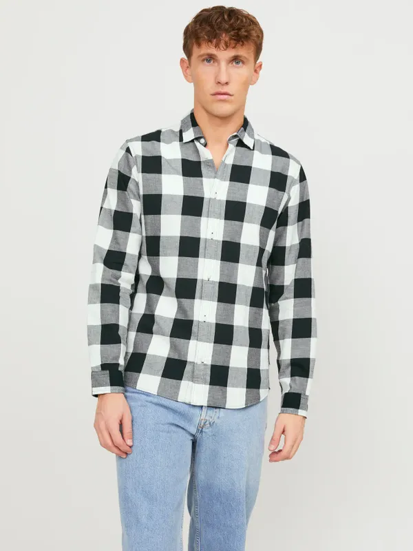 Tunn flanellskjorta slim fit herr