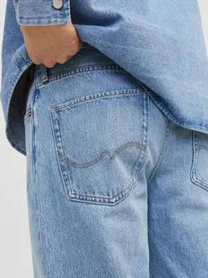Ljusblå jeans loose fit herr - EDDIE
