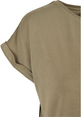 Ladies top with rolled up arms