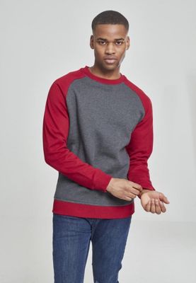 Tvåfärgad raglan sweatshirt
