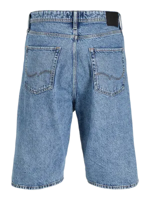 Klassiska stentvättade jeansshorts - herr
