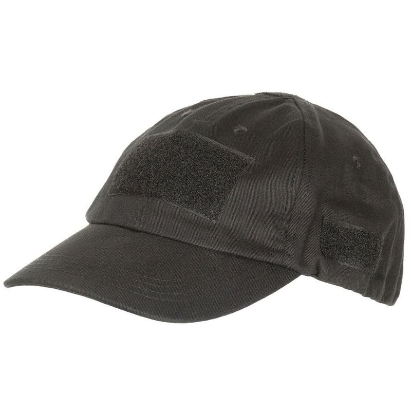 Sort hætte med velcro