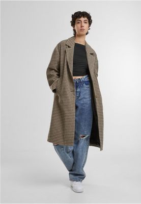 Ladies oversized plaid coat