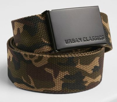 Camouflage farvet lærredbælte