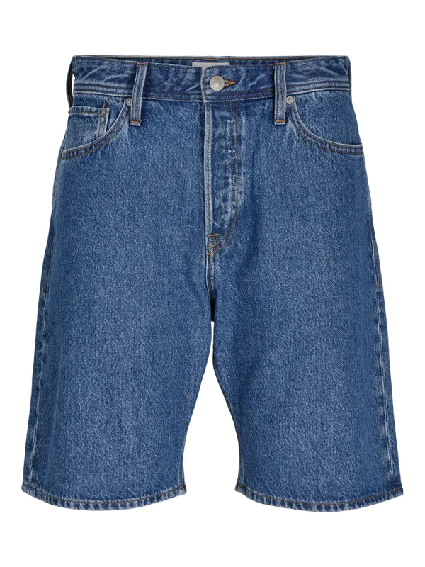 Baggy fit shorts stonewash blå för män