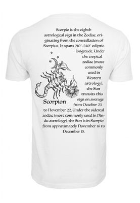 White t-shirt with the zodiac sign Scorpion
