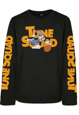 Black long-sleeved shirt with Tune Squad logo