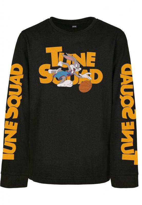 Sort langærmet skjorte med Tune Squad logo