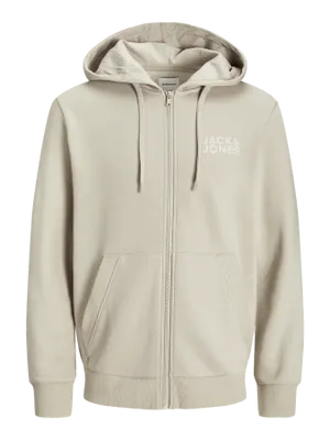 Jack & Jones ziphoodie med gummitryck